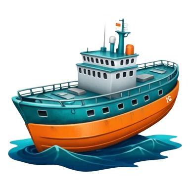 sinking ship in figma colours half underwater sticker