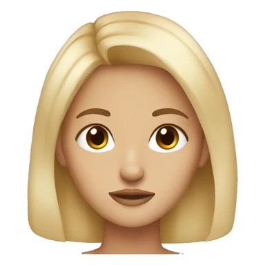 Blonde girl with brown eyes clean aesthetic  sticker