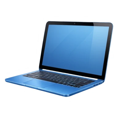 blue laptop or computer to rep an os sticker