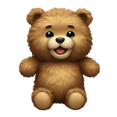 Fluffy teddy bear sticker