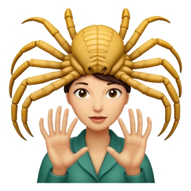 woman with Facehugger sticker