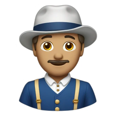 french man in france clothing sticker