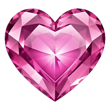 glitter pink crystal heart sticker