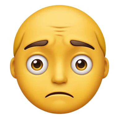 worried emoji face from WhatsApp sticker
