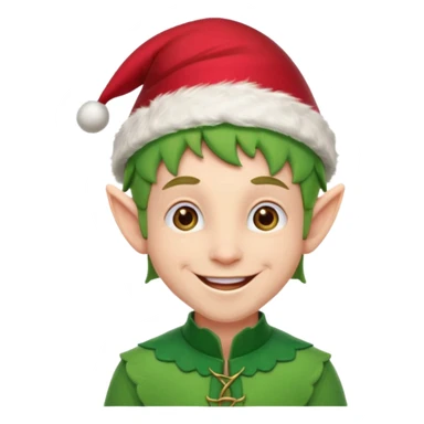 Male christmas elf sticker