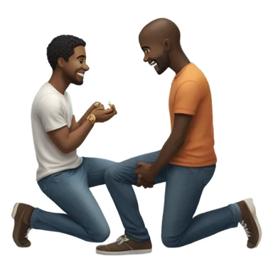 Black man proposes  sticker