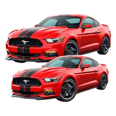 Ford Mustang with center black strip design and in written 309 and in front real pnky sticker