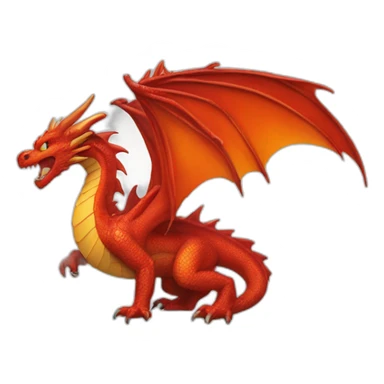 Un dragon qui crache du feu sticker