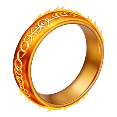 The One Ring with fiery inscriptions glowing sticker