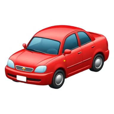 create a realistic emoji showing a logistic car in a trafic situation sticker