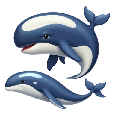 une baleine avec plein de cheveux noirs sticker