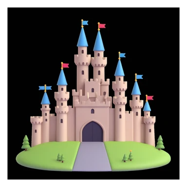 king and queen, castle background sticker