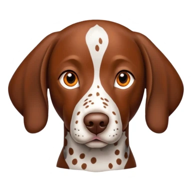 orange spotted german short haired pointer sticker