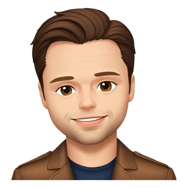 face of Sebastian Stan, winking sticker