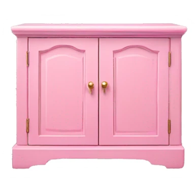 Realistic pink decorated floor cabinet  sticker