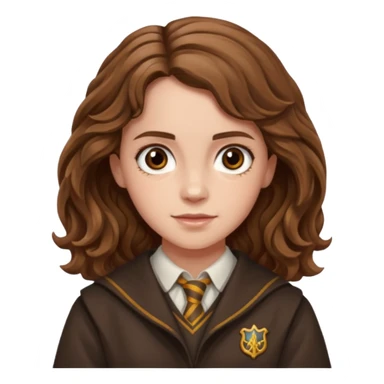Hermione Granger with wavy hair sticker