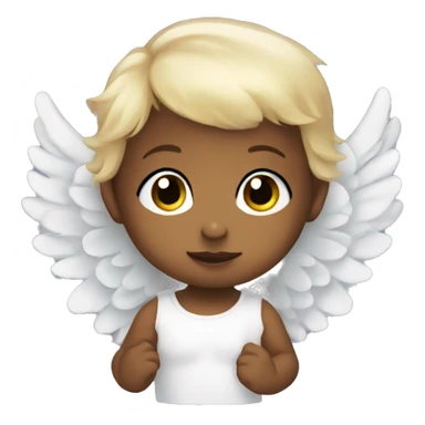 baby with angel wings sticker