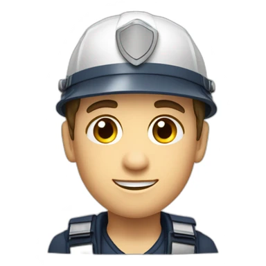 Jeune sapeur pompier blanc sticker