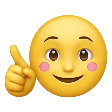 A normal smiling yellow emoji like the basic iPhone one's pointing to its head like it has a great idea sticker
