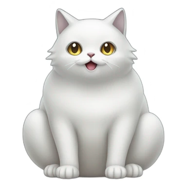 Sitting-bicolor-face-cat-ghost-type-pokemon sticker