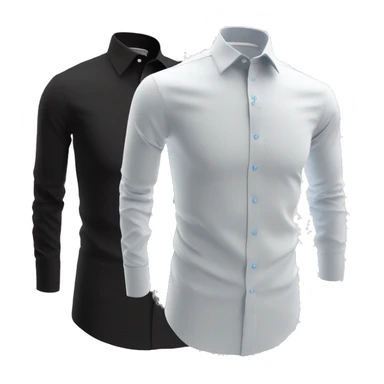 - formal white long sleeve shirt with a collar (also: black, light blue, gray)
- long sleeve plain stretch business formal black shirt sticker