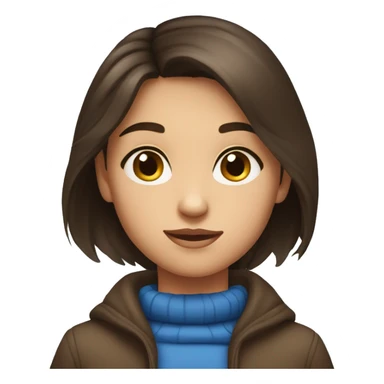 fille brune aux yeux bleu maman sticker