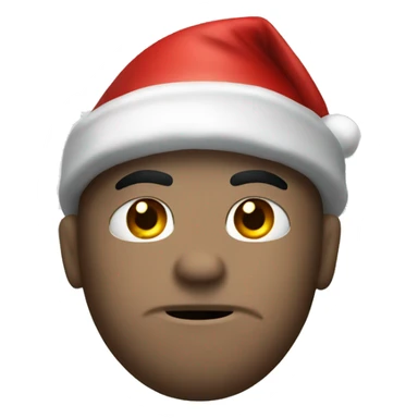 Jason from Friday the 13th wearing a Santa hat sticker