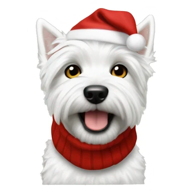 Chritmas jumpe with westie sticker