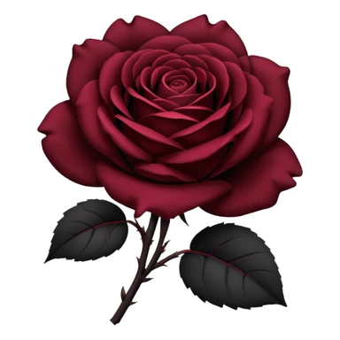 black rose, without green leaves, just flower sticker