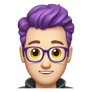 travis mcelroy with purple hair sticker