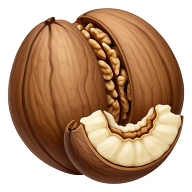 simple walnut laying on the side no face sticker