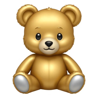 gold tedy bear sticker