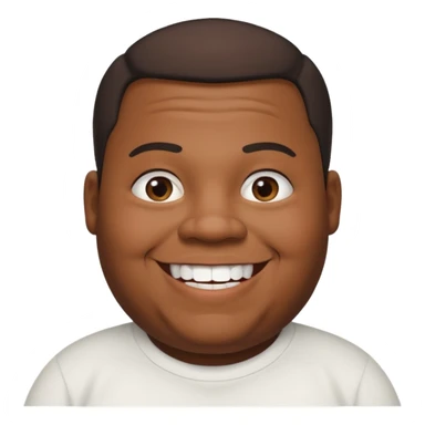 Fat black man with half of missing front tooth sticker