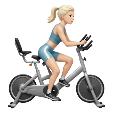 Bicycles Ergonomic bicycle of gym: seated white woman sticker