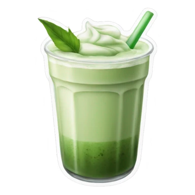 Iced matcha latte ohne Sahne und ohne Gesicht  sticker
