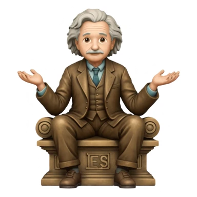 sitting philosopher-statue as albert einstein and blessing sticker