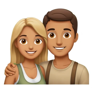 happy couple enjoying outdoors sticker
