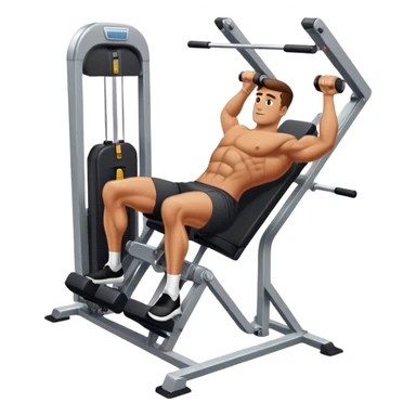 guy leg press machine sticker