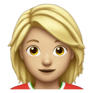 Blonde soccer player sticker