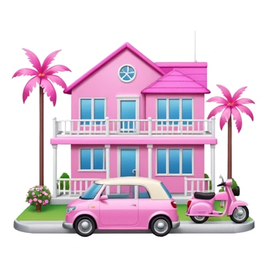 Barbie dream house Caravan motorbike tuk tuk  sticker
