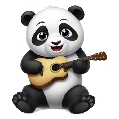 O panda cantando com um lacinho na cabeça sticker