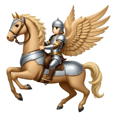 caballo alado con jinete sticker