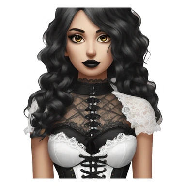 gothic lace corset black sticker