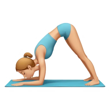 white lady doing downward dog sticker