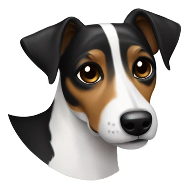 All Black Only Jack Russell Terrier no brown no white  sticker