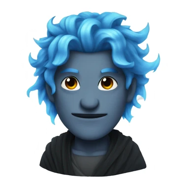 Hades, with blue flame hair.  sticker
