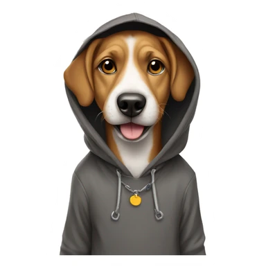 Dog Wearring a hoodi  sticker