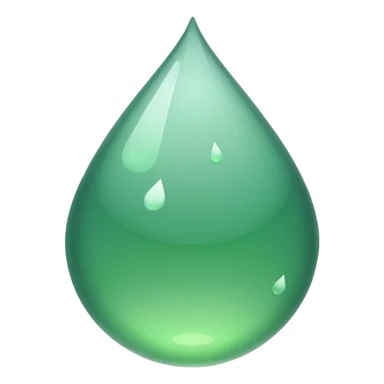 Gota de agua de color verde sticker
