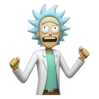 rick from rick and morty dancing sticker