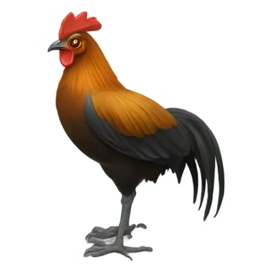 Jungle fowl with a dipper sticker